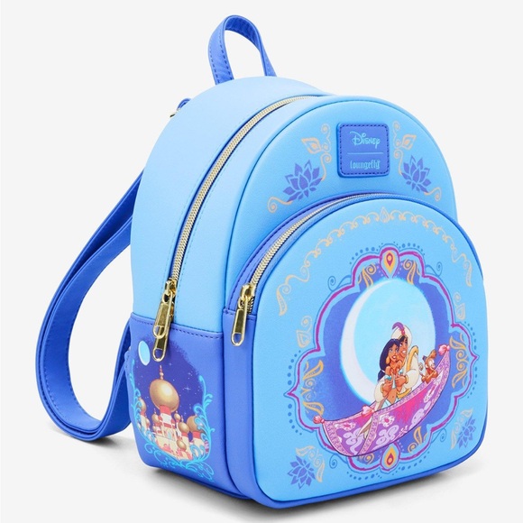 Disney Loungefly Aladdin and Jasmine magic carpet ride mini backpack - Picture 2 of 6